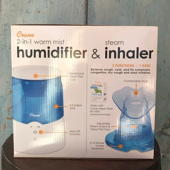 Flu/cold/dryness got you down? Crane “2 in 1 Warm Mist Humidifier and Inhaler” - Picture 14 of 16